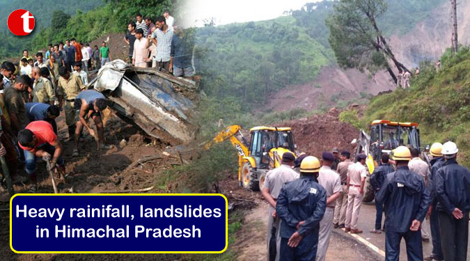 Heavy rainifall, landslides in Himachal Pradesh