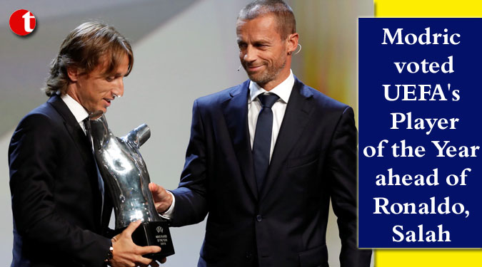Modric voted UEFA’s Player of the Year ahead of Ronaldo, Salah