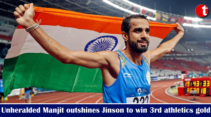 Unheralded Manjit outshines Jinson to win third athletics gold