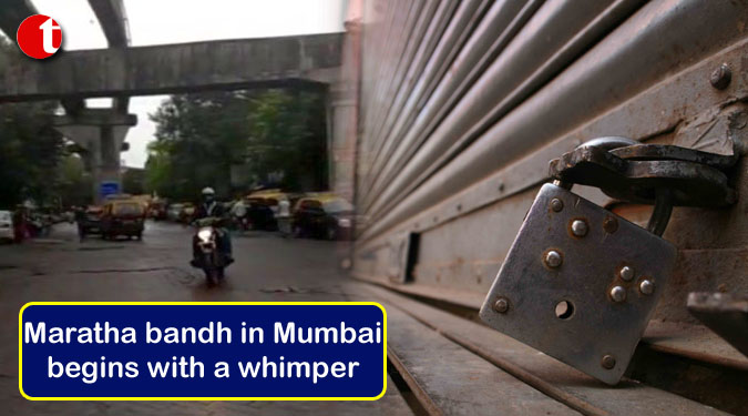 Maratha bandh in Mumbai begins with a whimper