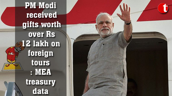 PM Modi received gifts worth over Rs 12 lakh on foreign tours: MEA treasury data