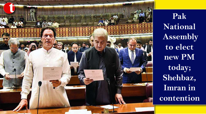 Pak National Assembly to elect new PM today; Shehbaz, Imran in contention