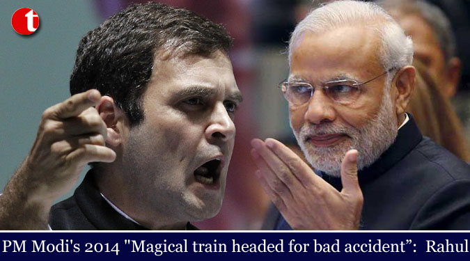 PM Modi's 2014 "Magical train headed for bad accident": Rahul