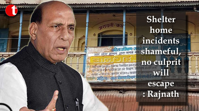 Shelter home incidents shameful, no culprit will escape: Rajnath