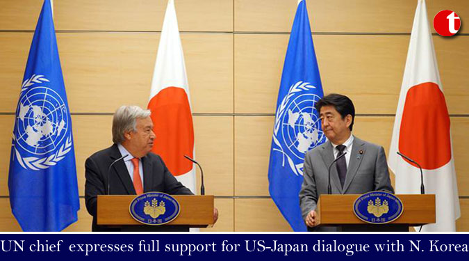 UN chief expresses full support for US-Japan dialogue with N. Korea