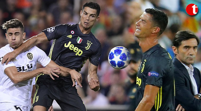 Ronaldo sees red as Juventus beat Valencia