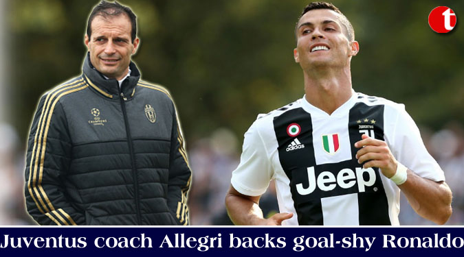 Juventus coach Allegri backs goal-shy Ronaldo