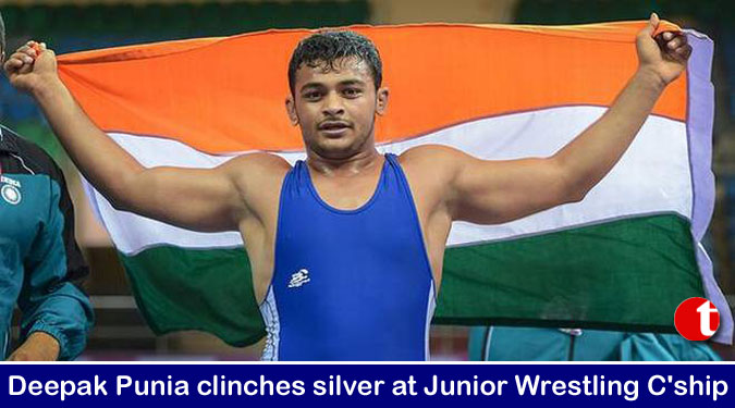 Deepak Punia clinches silver at Junior Wrestling C'ship