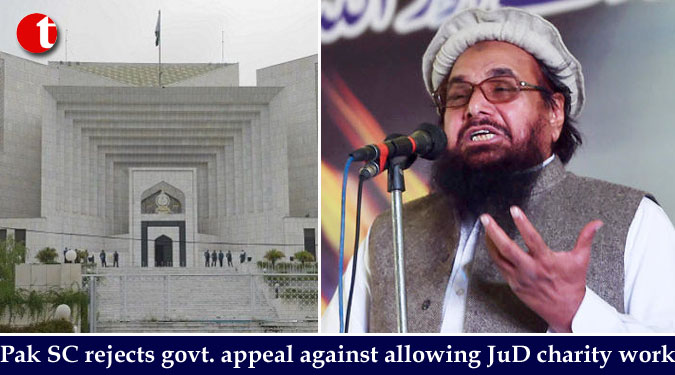 Pak SC rejects govt. appeal against allowing JuD charity work