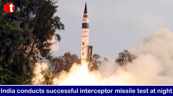 India conducts successful interceptor missile test at night