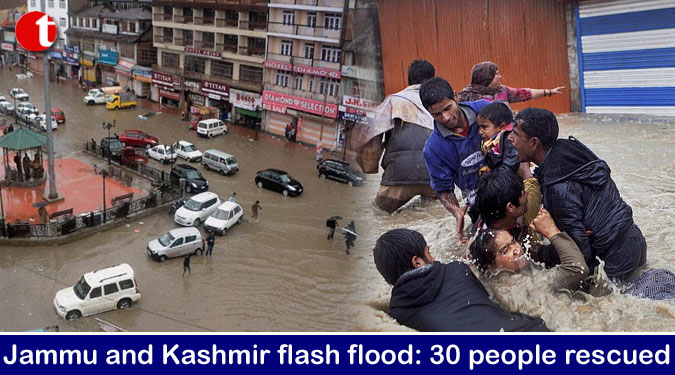 Jammu and Kashmir flash flood: 30 people rescued