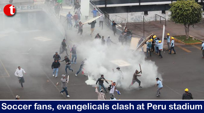 Soccer fans, evangelicals clash at Peru stadium