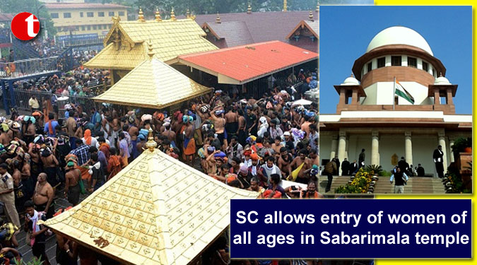 SC allows entry of women of all ages in Sabarimala temple