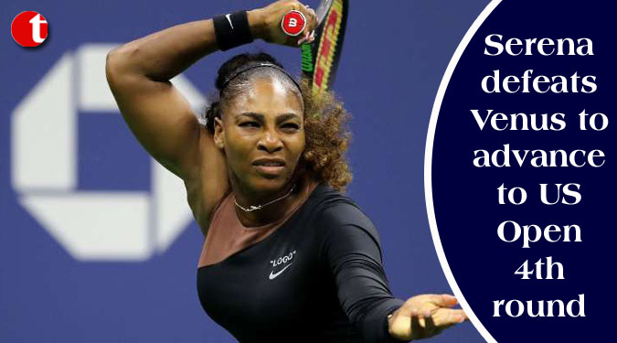 Serena defeats Venus to advance to US Open 4th round