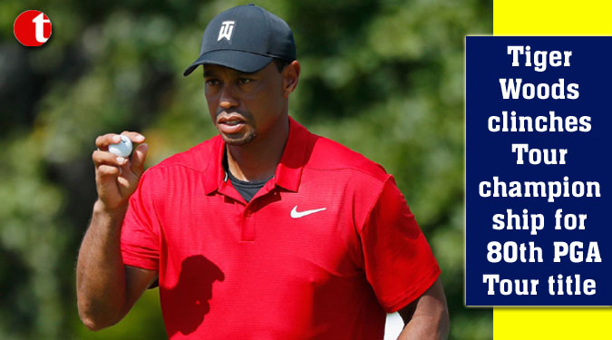 Tiger Woods clinches Tour championship for 80th PGA Tour title