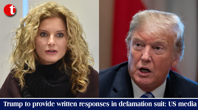 Trump to provide written responses in defamation suit: US media