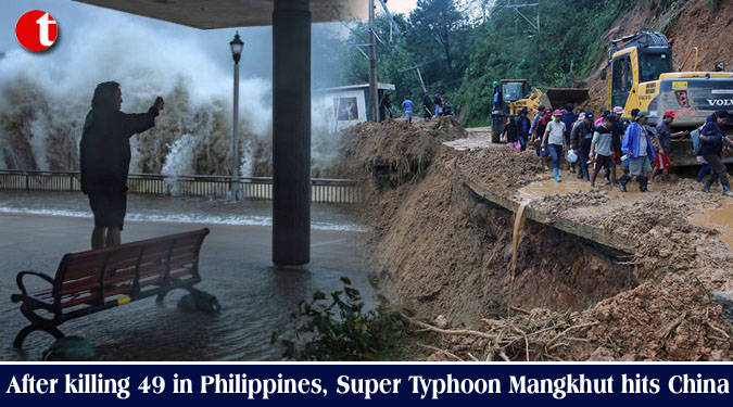 After killing 49 in Philippines, Super Typhoon Mangkhut hits China