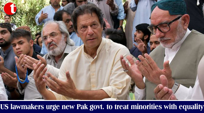 US lawmakers urge new Pak govt. to treat minorities with equality
