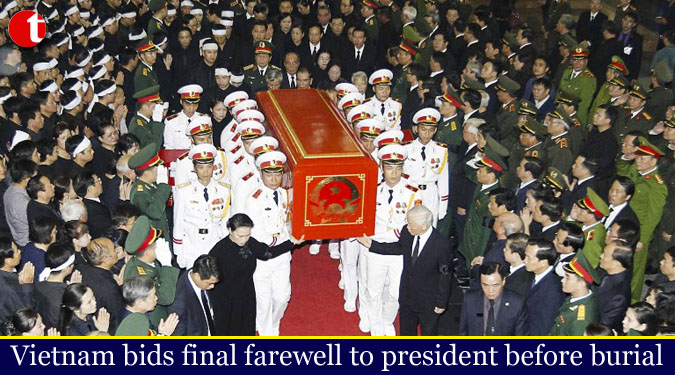 Vietnam bids final farewell to president before burial