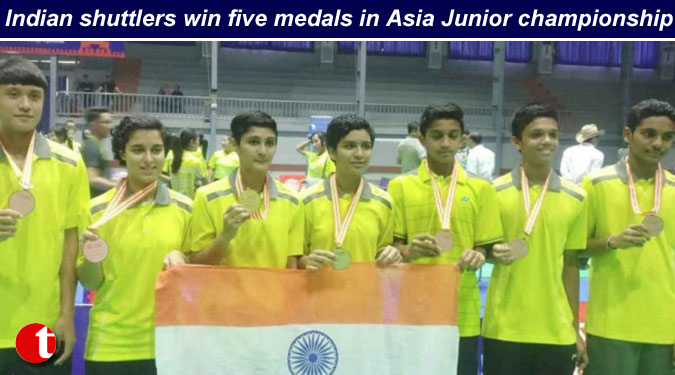 Indian shuttlers win five medals in Asia Junior championship