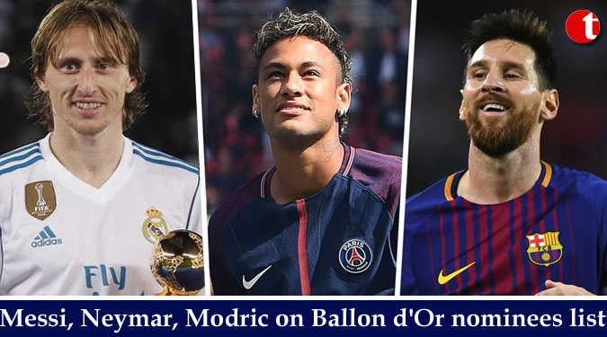 Messi, Neymar, Modric on Ballon d'Or nominees list