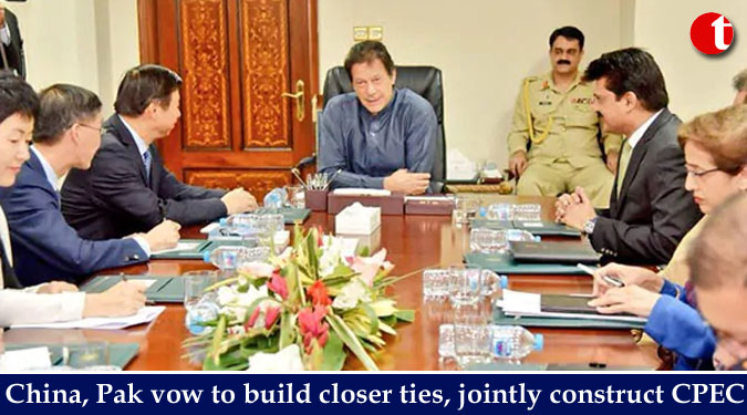 China, Pak vow to build closer ties, jointly construct CPEC