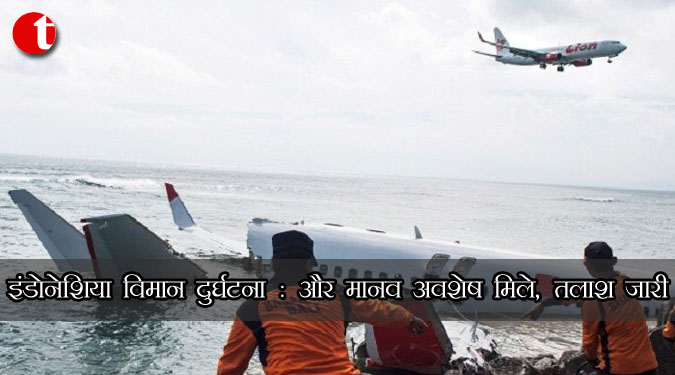 इंडोनेशिया विमान दुर्घटना : और मानव अवशेष मिले, तलाश जारी