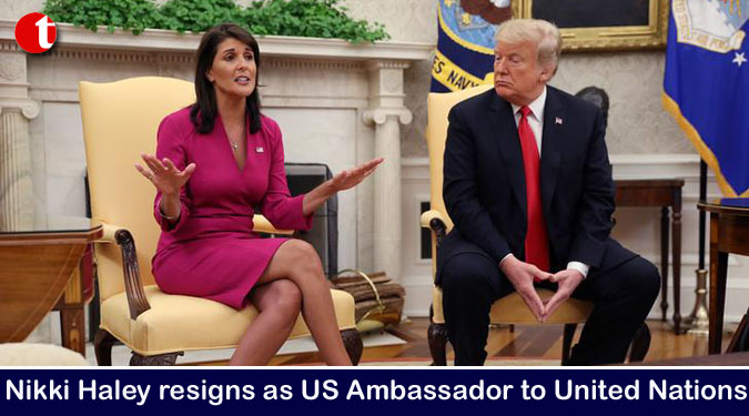 Nikki Haley resigns as US Ambassador to United Nations