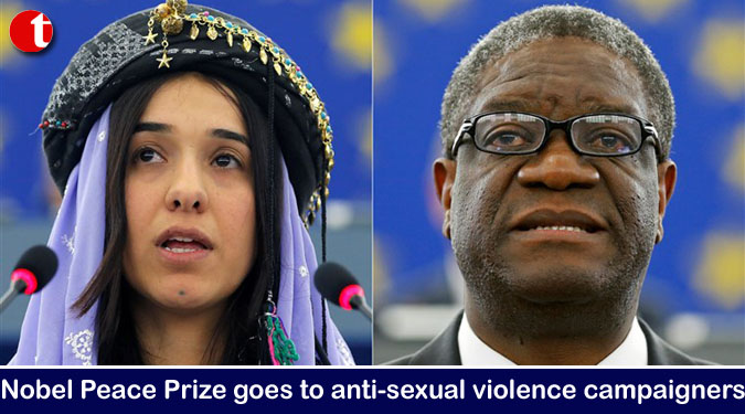 Nobel Peace Prize goes to anti-sexual violence campaigners