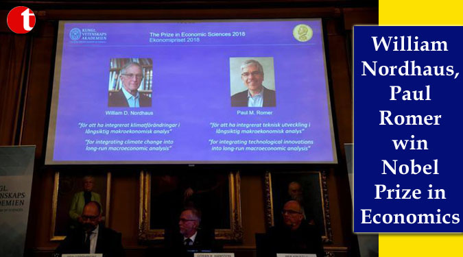 William Nordhaus, Paul Romer win Nobel Prize in Economics