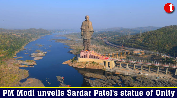 PM Modi unveils Sardar Patel's statue of Unity