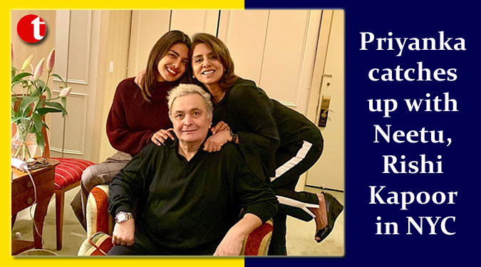 Priyanka catches up with Neetu, Rishi Kapoor in NYC