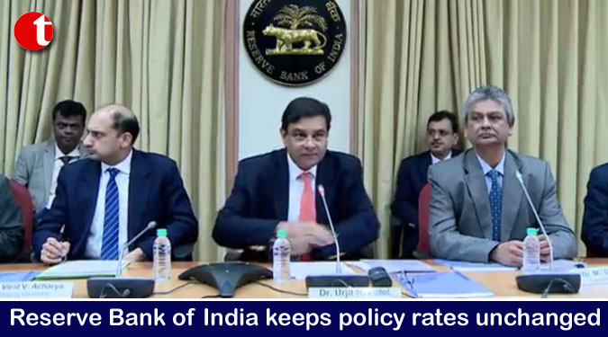 Reserve Bank of India keeps policy rates unchanged