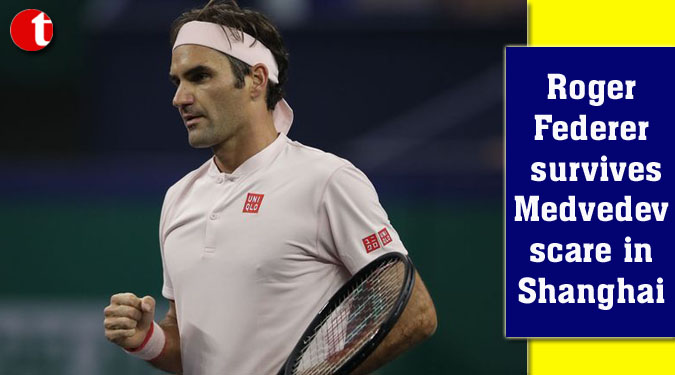 Roger Federer survives Medvedev scare in Shanghai
