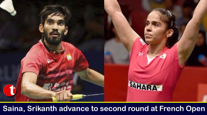 Saina, Srikanth advance to second round at French Open