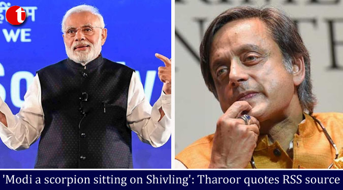 'Modi a scorpion sitting on Shivling': Tharoor quotes RSS source