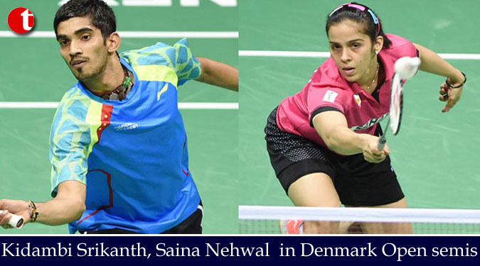 Kidambi Srikanth, Saina Nehwal in Denmark Open semis