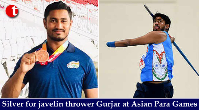 Silver for javelin thrower Gurjar at Asian Para Games