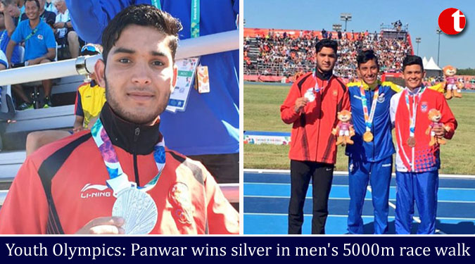 Youth Olympics: Panwar wins silver in men’s 5000m race walk