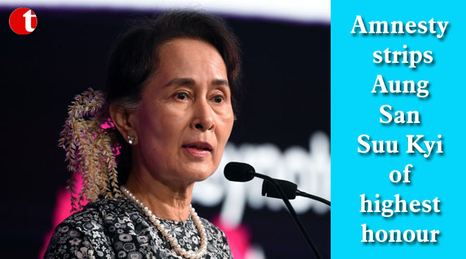 Amnesty strips Aung San Suu Kyi of highest honour