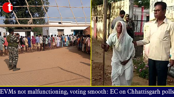 EVMs not malfunctioning, voting smooth: EC on Chhattisgarh polls