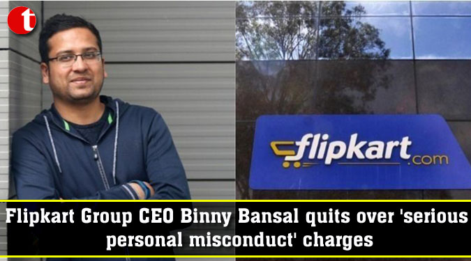 Flipkart Group CEO Binny Bansal quits over 'serious personal misconduct' charges