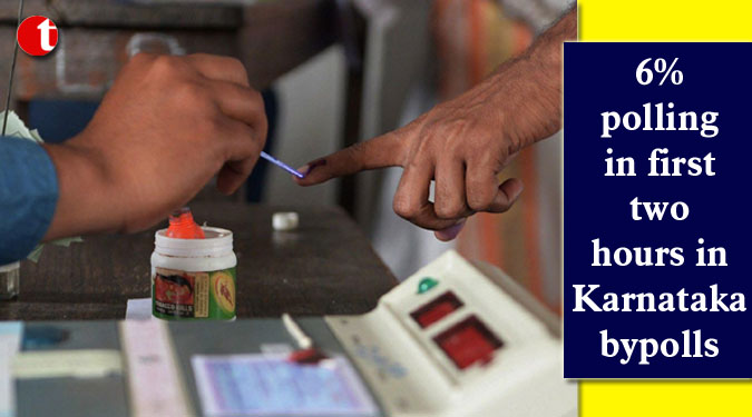 6% polling in first two hours in Karnataka bypolls