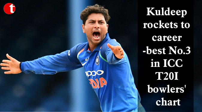 Kuldeep rockets to career-best No.3 in ICC T20I bowlers' chart