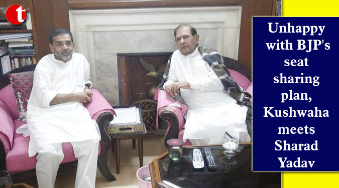 Unhappy with BJP’s seat sharing plan, Kushwaha meets Sharad Yadav