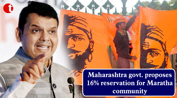 Maharashtra govt. proposes 16% reservation for Maratha community