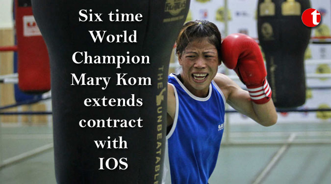 Six time World Champion Mary Kom extends contract with IOS