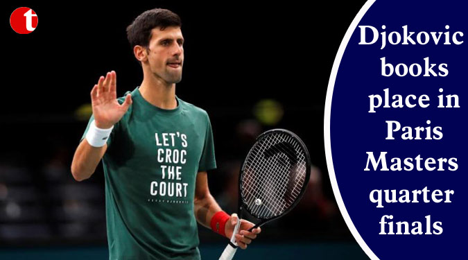 Djokovic books place in Paris Masters quarterfinals