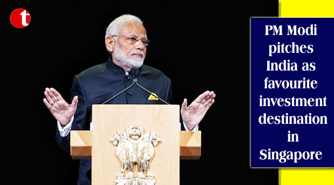 PM Modi pitches India as favourite investment destination in Singapore