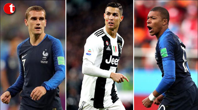 Ronaldo, Griezmann, Mbappe nominated for Best Player by Globe Soccer Awards